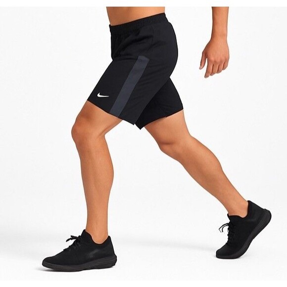 Nike Dri-Fit Men’s Training Shorts Black Gray Athletic XL Lightweight Breathable - Picture 1 of 11